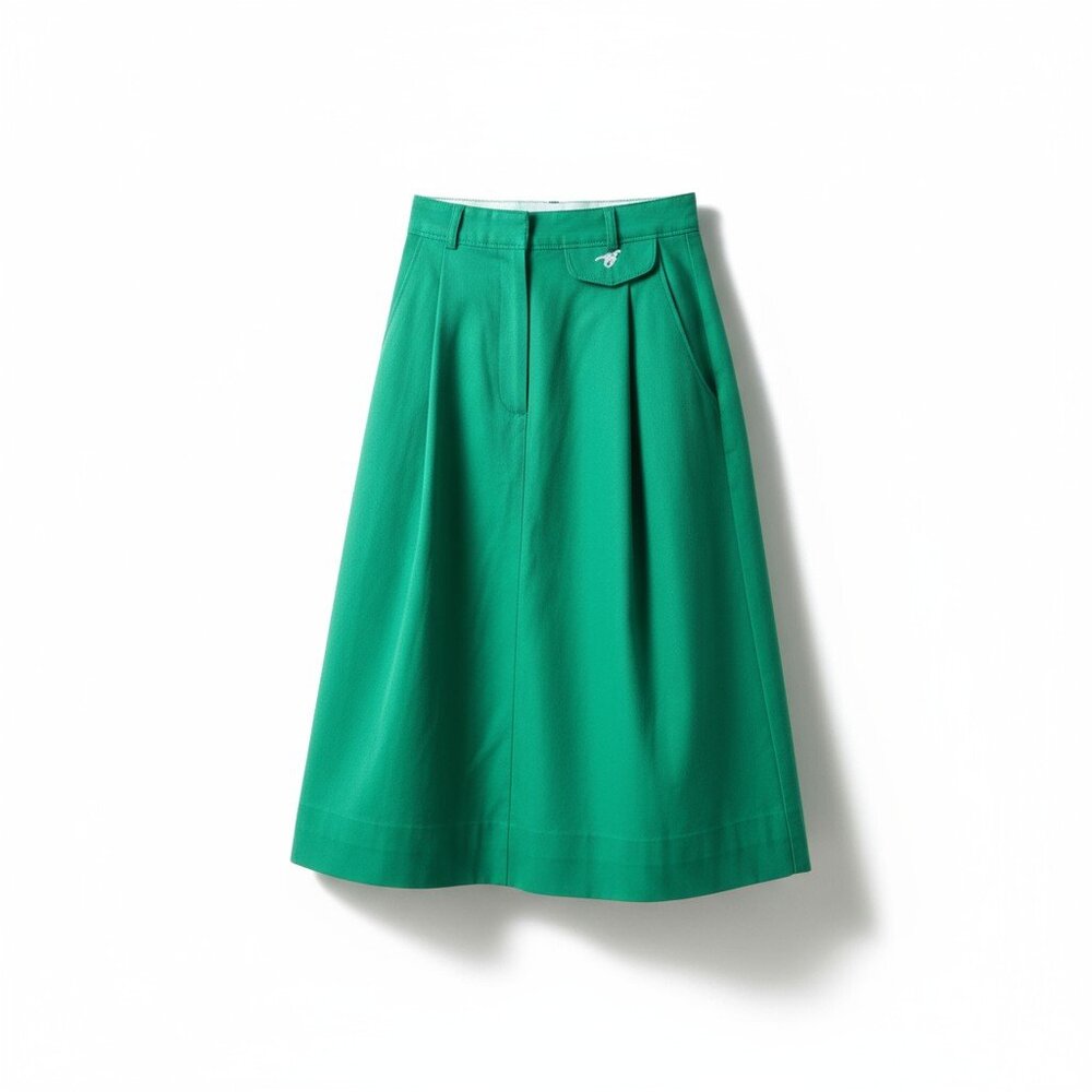 Vintage Wrangler A-Line Green Skirt – Size 3, Western Style with Pocket Detail